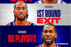 上次进次轮已是5年前！快船此前连续3年首轮出局 今年没进季后赛