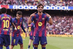 难得！费兰·托雷斯首次为巴塞罗那在欧冠淘汰赛单场贡献传射