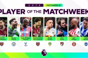 英超官方本轮最佳球员候选：谢尔基领衔，奥卡福、马特塔在列