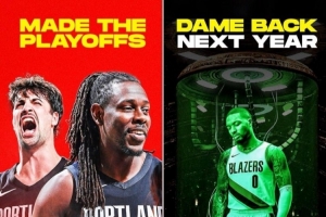 美媒晒图：开拓者不被看好仍打进季后赛 下赛季利拉德王者归来