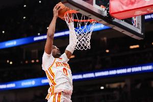 很坚决！库明加强攻抛投打成2+1 帮老鹰迫近到6分