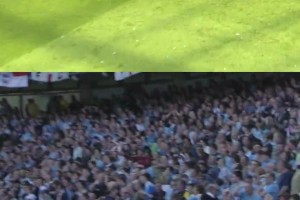 曼联经典：斯科尔斯补时绝杀曼城，内维尔献上世纪之吻